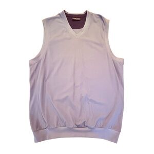 Bobby Jones Collection 100% Cotton Light Blue Golf Sweater Vest Large MSRP $155